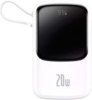 Портативное зарядное устройство Baseus Qpow Pro Digital Display 10000mAh / PPQD060002 (белый) - 