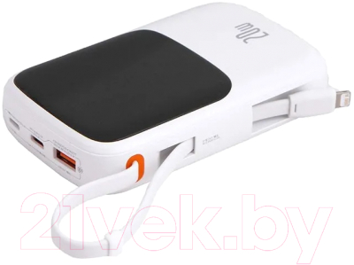 Портативное зарядное устройство Baseus Qpow Pro Digital Display 10000mAh / PPQD060002 (белый)