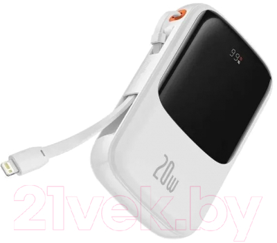 Портативное зарядное устройство Baseus Qpow Pro Digital Display 10000mAh / PPQD060002 (белый)