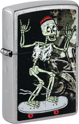 Зажигалка Zippo Skateboard Design / 48911 (серебристый)