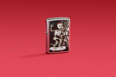 Зажигалка Zippo Skateboard Design / 48911 (серебристый)