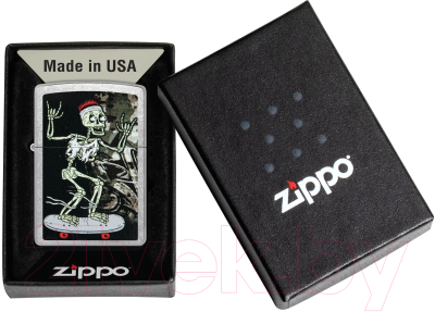 Зажигалка Zippo Skateboard Design / 48911 (серебристый)