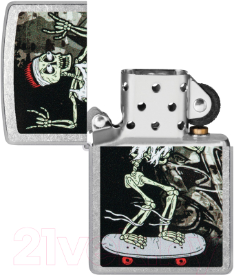 Зажигалка Zippo Skateboard Design / 48911 (серебристый)