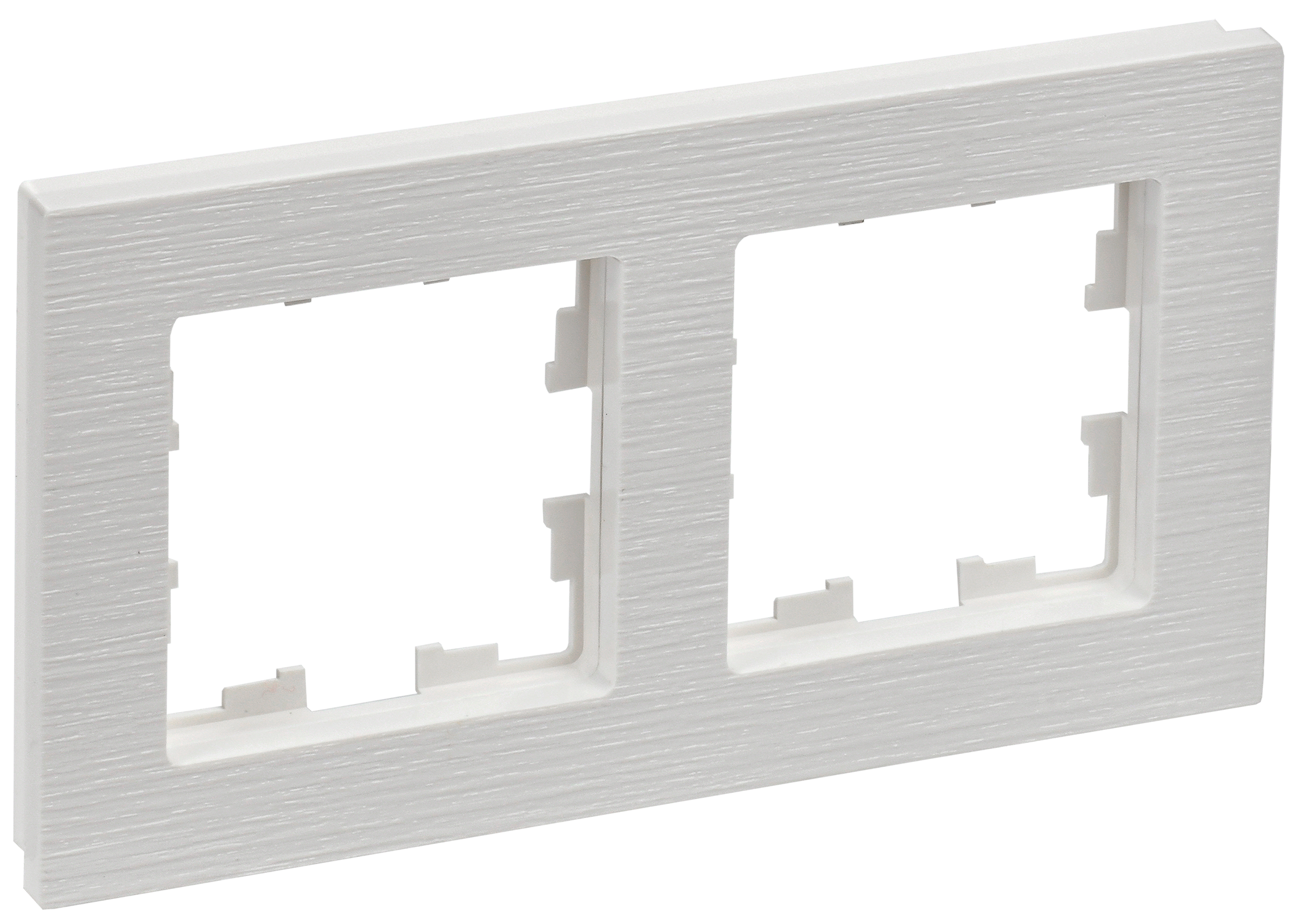 Рамка для выключателей и розеток IEK Brite BR-M22-51-K01 (белый рифленый)