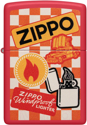 Зажигалка Zippo Retro Design / 48998 (красный)