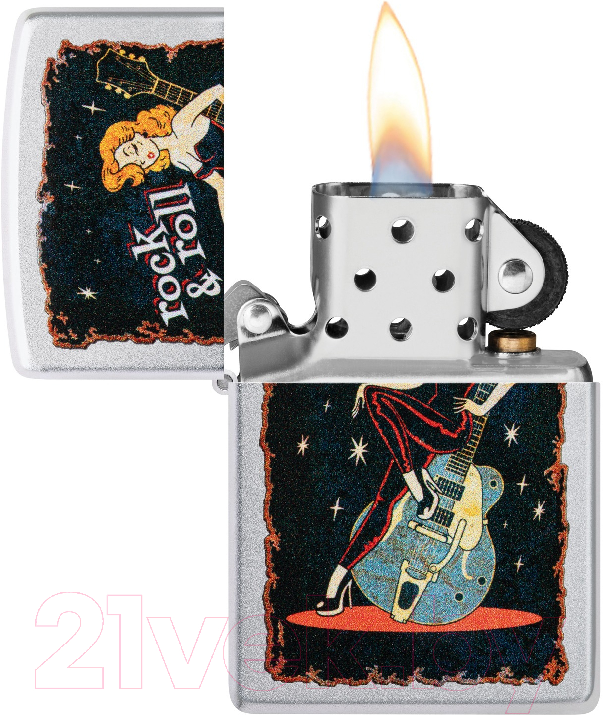 Зажигалка Zippo Cool Chick / 48930 (серебристый) — фото 6