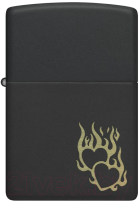 Зажигалка Zippo Fire Heart / 46004 (черный)