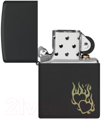 Зажигалка Zippo Fire Heart / 46004 (черный)