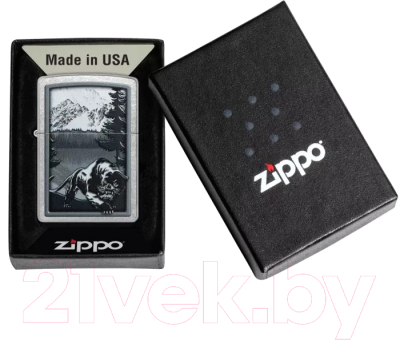 Зажигалка Zippo Mountain Lion / 48381 (серебристый)