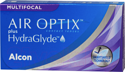 Комплект контактных линз Air Optix Plus HydraGlyde Multifocal Sph -3.25 MED ADD +2.0 R8.6 (3шт)