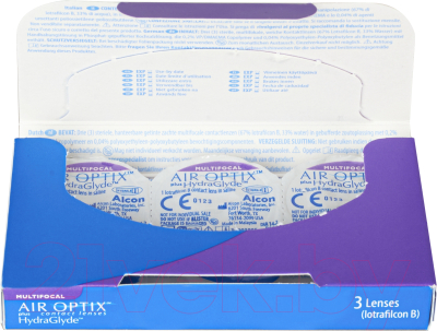 Комплект контактных линз Air Optix Plus HydraGlyde Multifocal Sph +1.00 HI ADD +2.5 R8.6 (3шт)