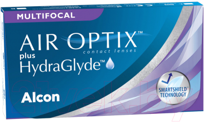 Комплект контактных линз Air Optix Plus HydraGlyde Multifocal Sph -2.00 LO ADD +1.25 R8.6 (3шт)