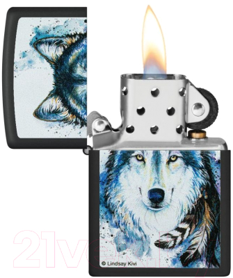 Зажигалка Zippo Feed the Good Wolf / 48936 (черный)