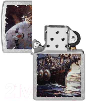 Зажигалка Zippo Frank Frazetta / 48953 (серебристый)