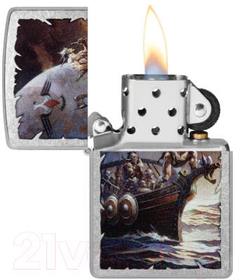 Зажигалка Zippo Frank Frazetta / 48953 (серебристый)