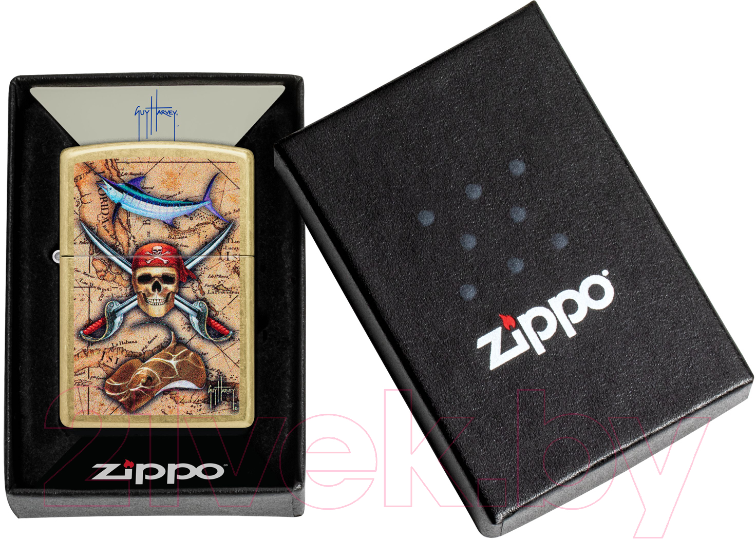 Зажигалка Zippo Guy Harvey / 48966 (золотистый) — фото 6