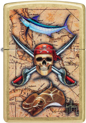 Зажигалка Zippo Guy Harvey / 48966 (золотистый)