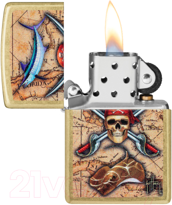 Зажигалка Zippo Guy Harvey / 48966 (золотистый)