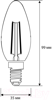 Лампа Camelion LED12-C35-FL/830/E14 / 13708