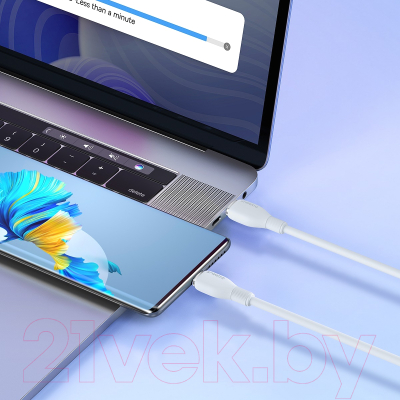 Изображение товара Кабель Baseus Pudding Type-C to Type-C 100W / P10355702221-01 (2м, белый)