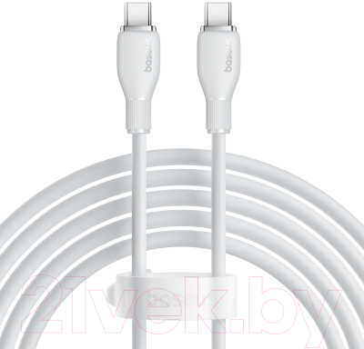 Изображение товара Кабель Baseus Pudding Type-C to Type-C 100W / P10355702221-01 (2м, белый)