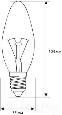 Лампа Camelion 40/B/FR/E14 / 9864