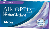 Комплект контактных линз Air Optix Plus HydraGlyde Multifocal Sph 0.00 MED ADD +2.0 R8.6 (3шт) - 