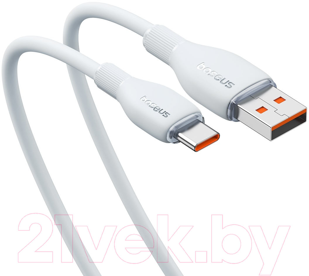 Кабель Baseus Pudding USB to Type-C 100W / P10355703221-00 (1.2м, белый) — фото 4