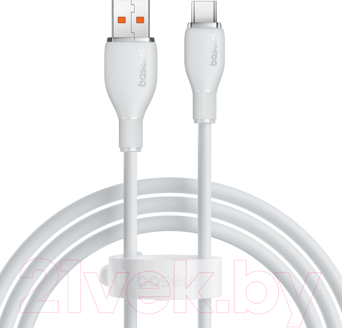 Кабель Baseus Pudding USB to Type-C 100W / P10355703221-00 (1.2м, белый) — фото 2