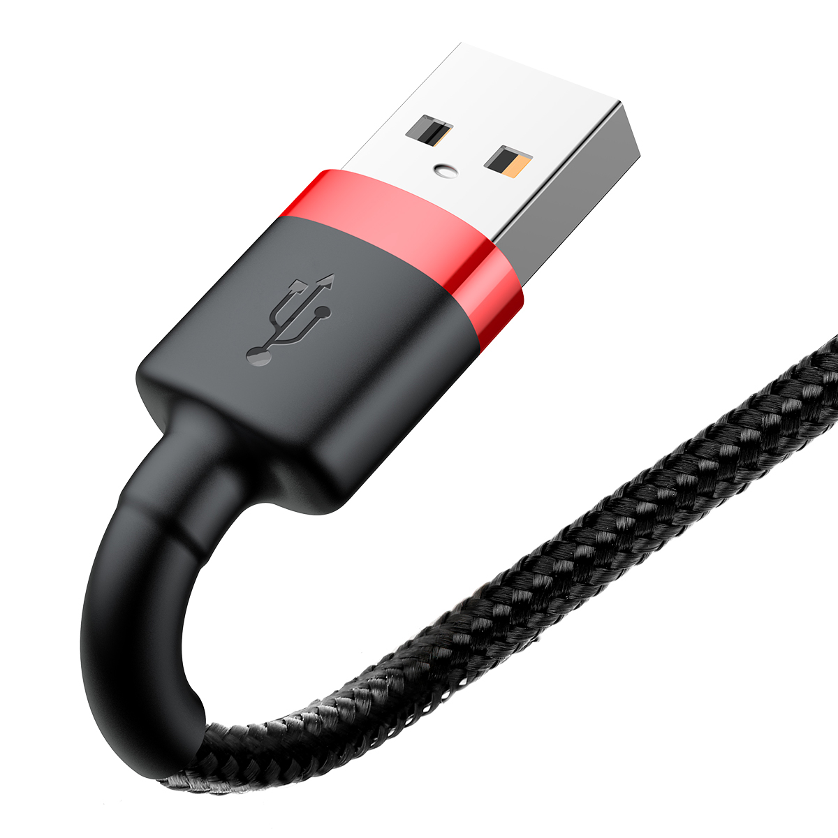 Кабель Baseus Cafule Lightning 2.4A / CALKLF-A19 (0.5м, красный/черный) — фото 4