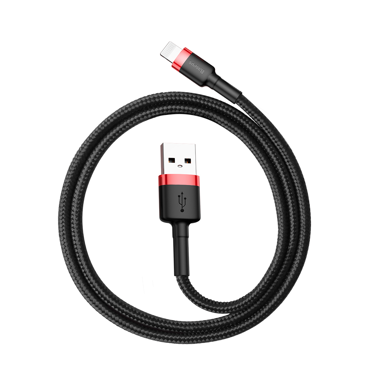 Кабель Baseus Cafule Lightning 2.4A / CALKLF-A19 (0.5м, красный/черный) — фото 2