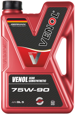 Трансмиссионное масло Venol Gear Semisynthetic 75W90 GL-5 / 034020 (20л)