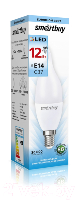 Лампа SmartBuy SBL-C37Can-12-40K-E14