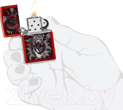 Зажигалка Zippo Dragon Tiger Design  / 48933 (красный)