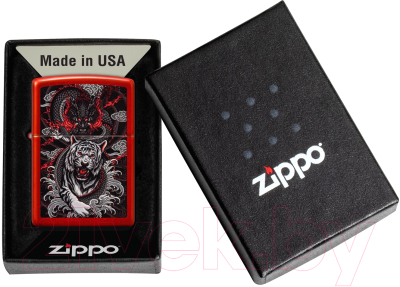 Зажигалка Zippo Dragon Tiger Design  / 48933 (красный)