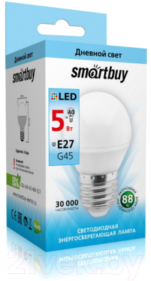 Лампа SmartBuy SBL-G45-5-40K-E27