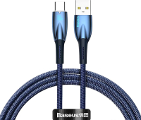 Кабель Baseus Glimmer Series Fast Charging USB to Type-C / CADH000503 (2м, синий) - 