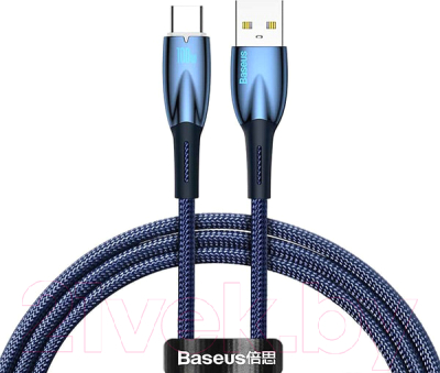 Кабель Baseus Glimmer Series Fast Charging USB to Type-C / CADH000503 (2м, синий)