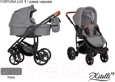 Детская универсальная коляска Kitelli Fortuna Lux 2 в 1  (1/рама черная)