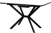 Обеденный стол Мир стульев Саен 28 110x75/30 (белый/черный муар) - 