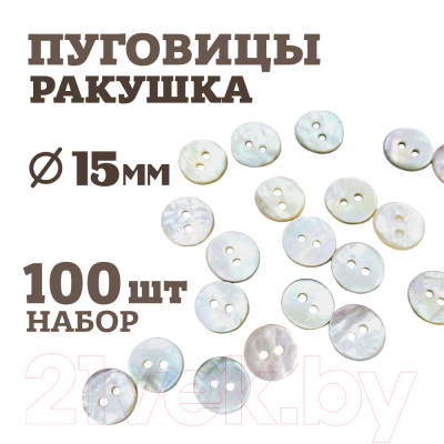 Набор пуговиц No Brand RA1-15/2-100 (100шт)