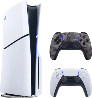 Игровая приставка Sony PlayStation 5 Slim + геймпад Sony PS5 DualSense (камуфляж) - 
