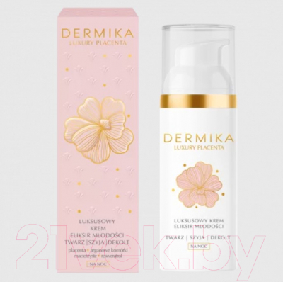 Крем для лица Dermika Luxury Placenta Эликсир молодости ночной (50мл)