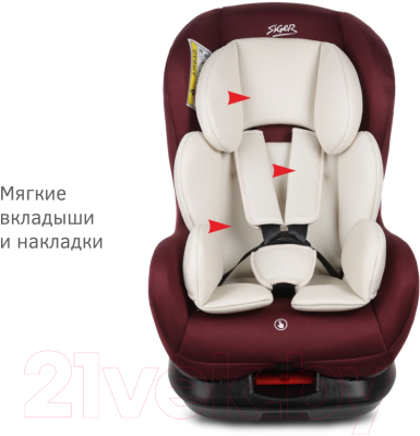 Автокресло Siger Наутилус Lux / KRES4013 (бархатный гранат)