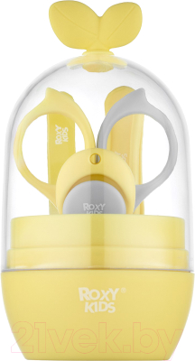 Маникюрный набор детский ROXY-KIDS Листик / RPS-003-Y (желтый/серый)