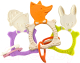 Набор прорезывателей для зубов Roxy-Kids Bunny / RFM-002 (зеленый/бежевый/сиреневый) - 