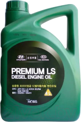 Моторное масло Mobis Premium LS Diesel 5W30 / 05200-00411 (4л)