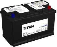 Автомобильный аккумулятор TITAN AGM L4 800A R+ (80 А/ч) - 