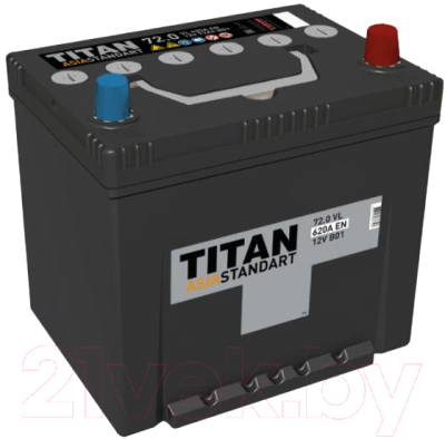Автомобильный аккумулятор TITAN Asia Standart D26 620A R+ B01 (72 А/ч)