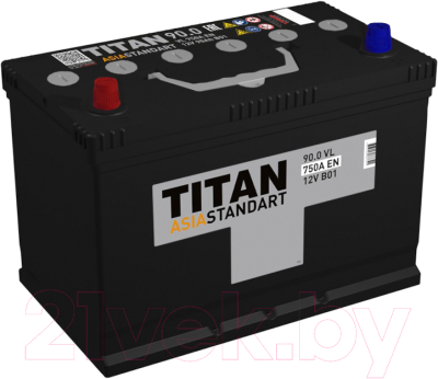 Автомобильный аккумулятор TITAN Asia Standart D31 750A L+ B01 (90 А/ч)
